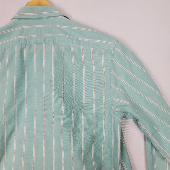 Burberrys of London Men's Verticle Stripe Button Up Shirt SZ 42 Made in France - Picture 12 of 16